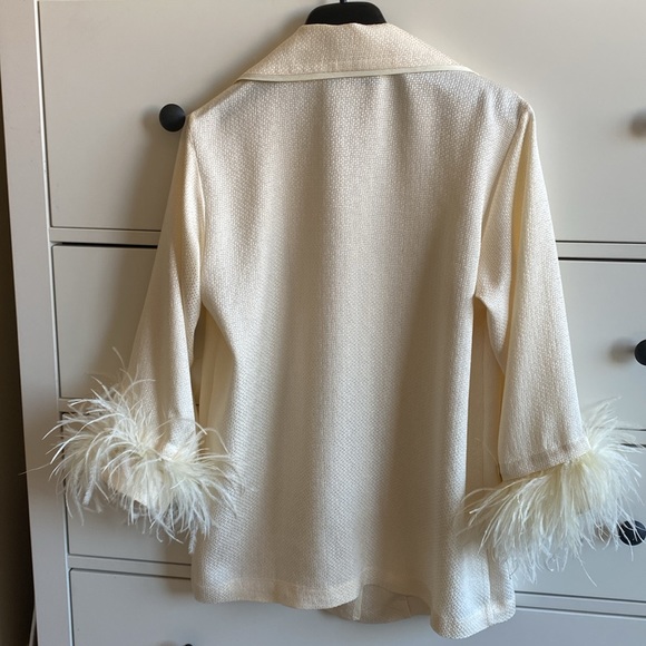 Jacquard Pajamas with Feathers - Picture 4 of 6